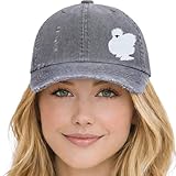 Women's Silkie Chicken Hat, Baseball or High Ponytail Cap, Handmade Embroidered Silkie Chicken Farm Owner Gift for Her Wife Girlfriend Mom Friend Sister, Corner Design Shape Silhouette Picture Photo