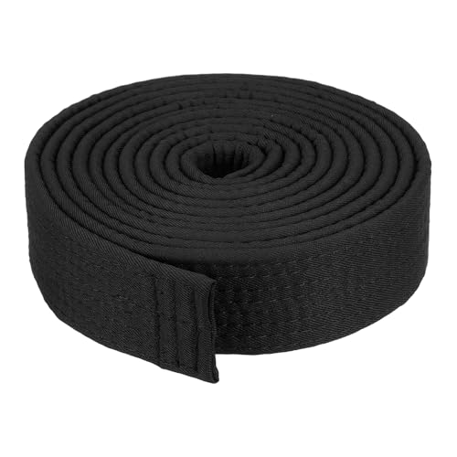 Cinturón de artes marciales PATIKIL negro para práctica de karate judo y taekwondo 3M