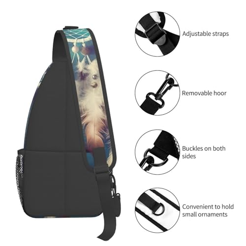 Bolso pequeño tipo sling para senderismo negro miniatura 5