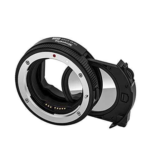 Decdeal CM-EF-EOSR VND Metal Lens Mount Adapter Ring AF Auto Focus IS Anti-Shake with Variable ND Filter Compatible with Canon EF/EF-S Lens to EOSR/RF Mirrorless Camera