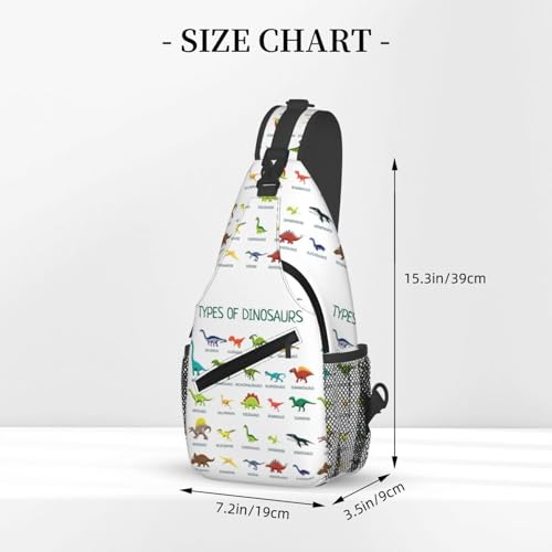 Mochila tipo bandolera para pecho con diseño de dinosaurios miniatura 2