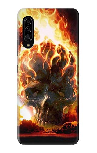 Étui Samsung Galaxy A90 5G anti-rayures coque Hell Fire Skull rigide