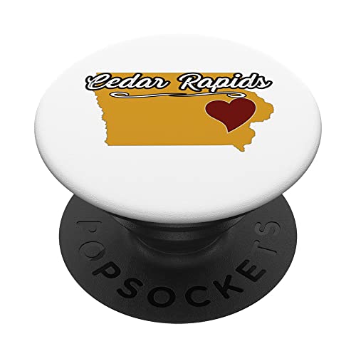 CEDAR RAPIDS IOWA | IA USA Ciudad - Souvenir - US City State PopSockets PopGrip Intercambiable