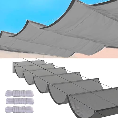Toldo retráctil impermeable para patio, toldo de protección solar duradero para uso en terraza y jardín