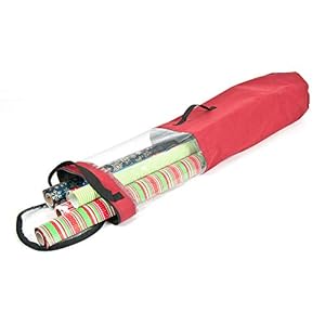 [Gift Wrapping Paper Storage Containers] – Holds 12 (40-Inch) Rolls | Fits Underbed or in Closets | Clear Window for Quickly Viewing Contents and Gift Wrap Accessories