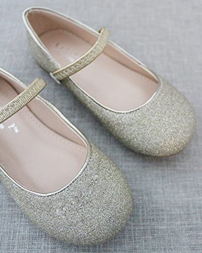KAILEE P Soft Glitter Mary Jane Ballet Flats, Flower Girls Flats, Toddler Girls Flats, Birthday Shoes, Party Shoes4