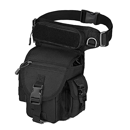 Sac De Jambe Moto Étanche JSTHHTT - 22x29cm - Pour Cyclisme/Randonnée - Noir