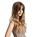 Produktbild Mode Ombre goldene synthetische Perücke für Frauen braune Wurzel natürliche Welle Perücke für schöne Dame 24inches (lanse)
