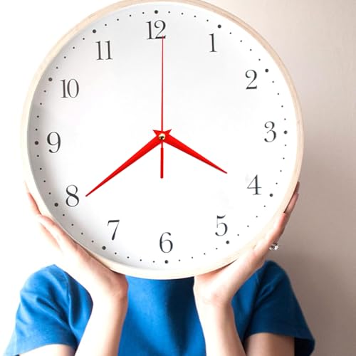 時計 ムーブメント 手作り 掛け時計用 クロック ムーブメント 時計シャフト 針セット DIY 3つのポインターセット 手作り 掛け時計 (赤)