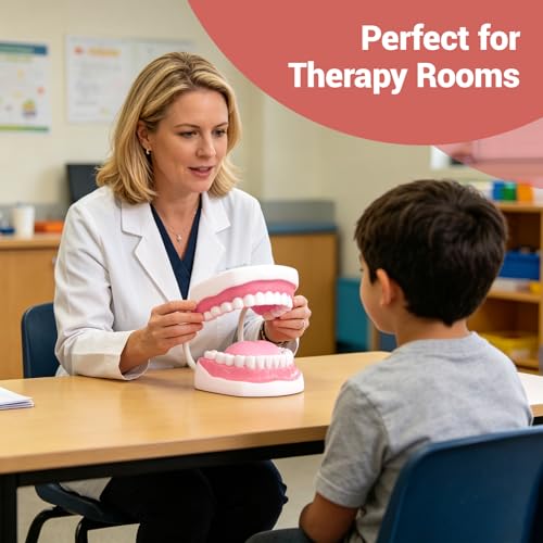 Ultrassist Zahnmodell für die Sprachtherapie, Zähne Modell Lehrmodell für Kinder, Zähne Dental Zubehör für Kinder Zähneputzen lernen
