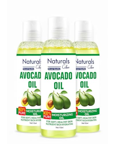 Pure Avocado Oil for Hair and Skin Care 118 ml 3 Pack 100% Natural Moisturizing Oil