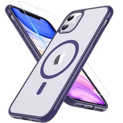 Coque iPhone 11 antichoc robuste violette évitant les bris d'écran