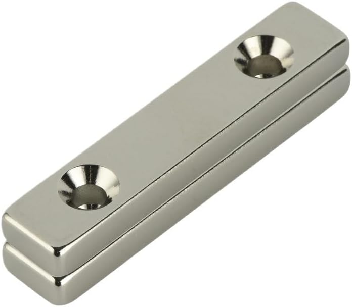 Rectangular Long 50x10x5 Double Hole Spot magnet(5pcs)