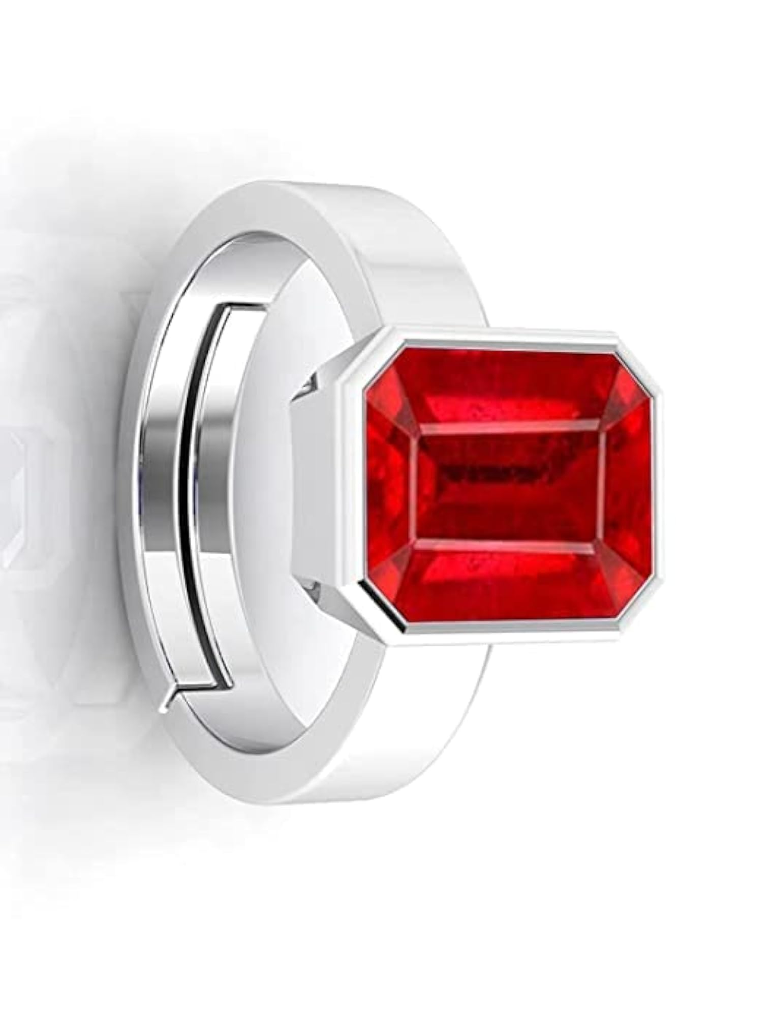4.25 Ratti Natural Burma Ruby Silver Plated Ring