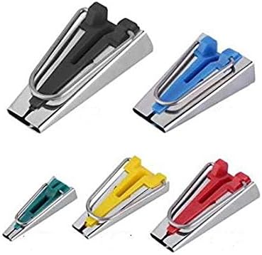 Sew-link Set of 5 Size Fabric Bias Tape Maker Tools 6mm 12mm 18mm 25mm 50mm Fabric Sewing Quilting Bias Binding Maker