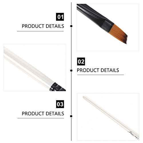 NUOBESTY Conjunto de pincéis de pintura artística com 12 peças, kit de pincéis de pintura angular pa