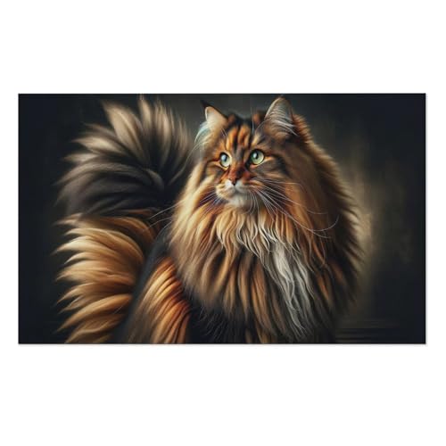Serviette de plage à séchage rapide motif chat fluffy long-haired - 8