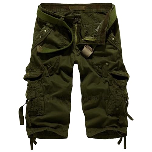 Short cargo tactique pour homme coupe classique braguette zippée voyage