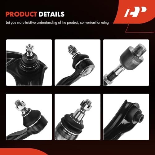 A-Premium Set of 8, Front Upper Control Arm, Lower Ball Joint, Inner Outer Tie Rod End, Compatible with Honda Accord 2008 2009 2010 2011 2012 by A-premium - Used condition - Image 9