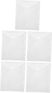 Abaodam Envelope De Arquivo De Escritório De Folhas Soltas 5 Peças 11 Furos Para Fichário Protetores De Página A4 Pastas Acordeão Pastas De Arquivo De Plástico Fichário A4