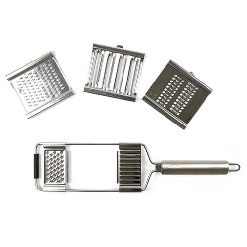 Râpe à Légumes 3 Lames Amovibles 38cm Argent