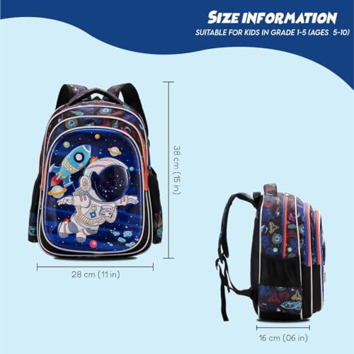 Image of Elios Enchant 3D Unicorn School Backpack for Girls Age 3 to 6 Years with Back Support and Night Reflective Strip, Birthday Gift for Kids