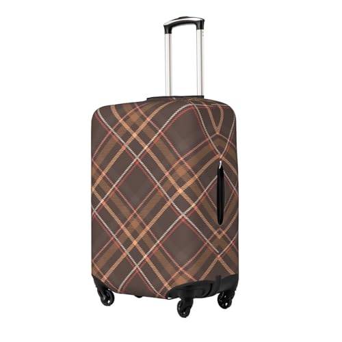 Classic-Tartan-Merry-Christmas-S-Hand-Draw Luggage Cover, Protective Washable Suitcase Cover - Travel Fashion Elastic Suitcase Protector X-Large2