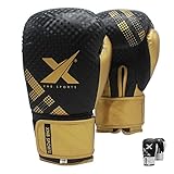 XN8 Boxhandschuhe Männer und Fauran Muay Thai Sparring Kickboxen Sparring Boxsack Sandsack Punchinghandschuhe MMA Kampfsport Training Kickboxhandschuhe Adult 8 10 12 14 16oz (Gold, 14oz)