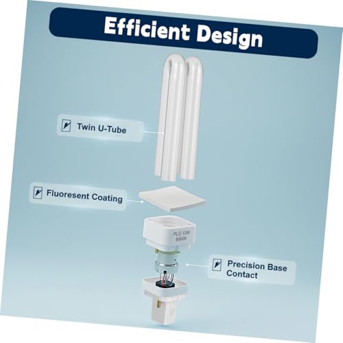 Ampoules fluocompactes Mobestech lot de 4 tubes blanc froid plug and play