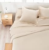 LA MALLORQUINA Sábana Encimera Algodón - Basic Crudo (Cama 180 o 200 cm - 270x270 cm - Crudo) 100% Algodón 144 Hilos | Transpirable e Hipoalergénica | Textil Oeko-Tex