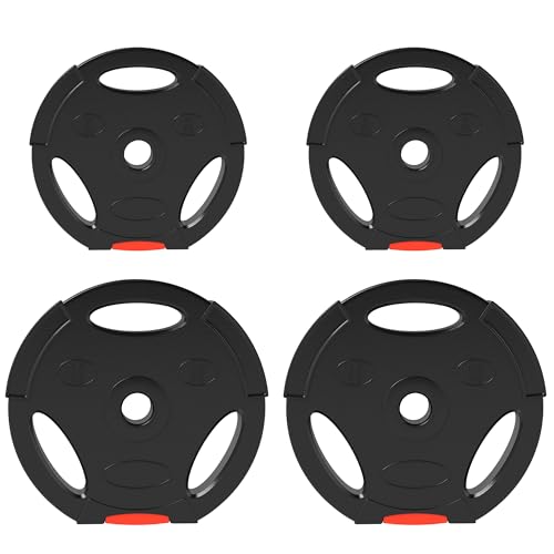 SPORTNOW Juego de Discos Pesas de 4 Piezas Discos de Pesas Total ...