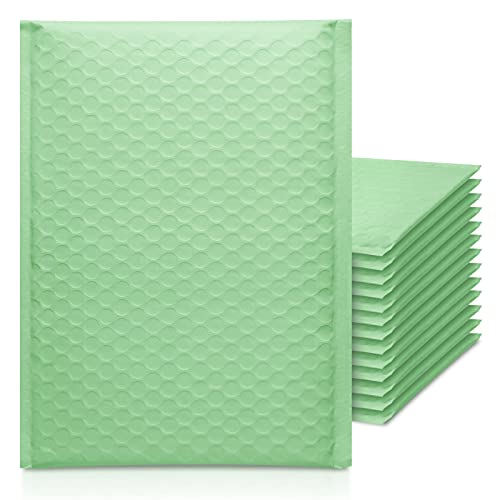 KeePack Poly Bubble Mailers 6x10 Inches, 50 Pack A5 Paper Size Padded Envelopes Self Seal Shipping Bags for Mailing/ Packaging/ Delivering (Light Green)