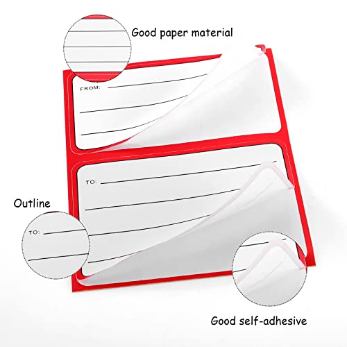 50 Sheets To/From Address Mailing Labels, 4.5 X 3.5 Inch Blank Mail Address Label Stickers Self Adhesive Handwriting To/From Address Tags Stickers For Mailing Boxes, Envelopes, Shipping Labels #TOP6
