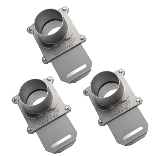 Image of POWERTEC 70325-P3 Aluminum Blast Gate 2-1 /2 Inch, w /Anti Clog and Air Leak Seal for Dust Collection, 3 PK