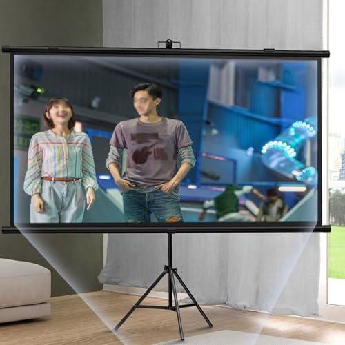 Pantalla de proyector de 72 pulgadas con trípode y formato 4:3 miniatura 5