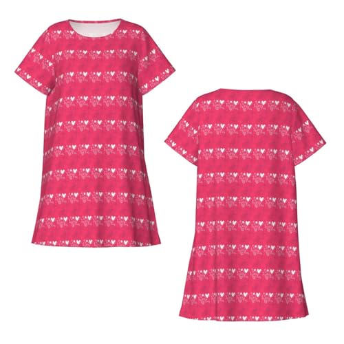 Robe de nuit à manches courtes idéale pour cocooning Saint-Valentin - 5