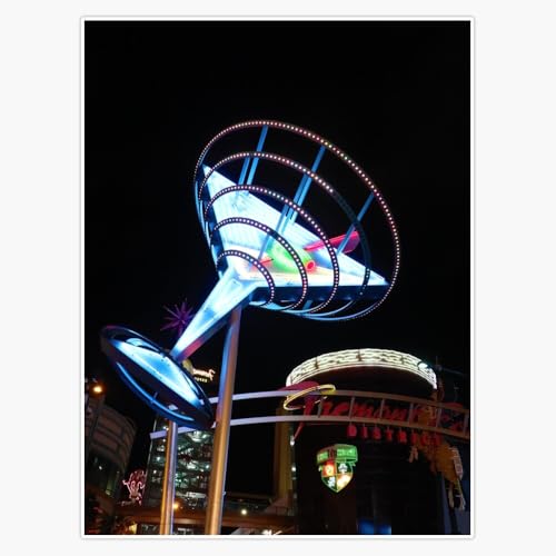 Magnet Vegas Martini Glass Neon Sign Photo Magnetic Vinyl Decal Reusable 5"