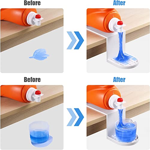 Laundry Liquid Cup Holder, Detergent Drip Filter, Fabric Softener Gadget Cup Holder, Soap Tray Dispenser Organizer, Keep Washer, Dryer And Laundry Floors Clean And Organized (White) #TOP2