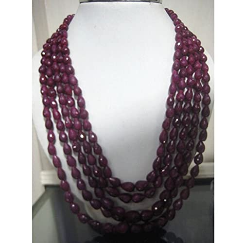 Perles de rubis gouttes facettées LKBEADS pour création bijoux