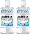 Listerine Advanced White Milder Taste Mouthwash 500ml (Pack of 2)