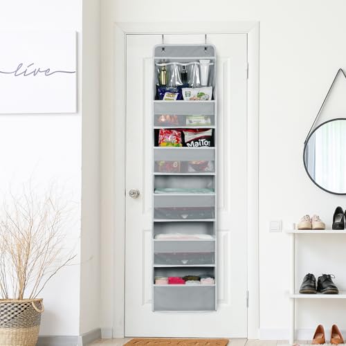 image for Univivi Over Door Hanging Organizer Storage with 5 Large Pockets and 3