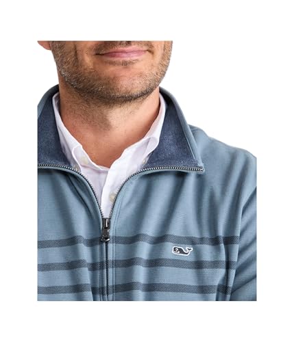 Image of vineyard vines Men's Saltwater Quarter-Zip Pullover Sweater
