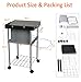 Rolling Grill Side Table Cart for 18