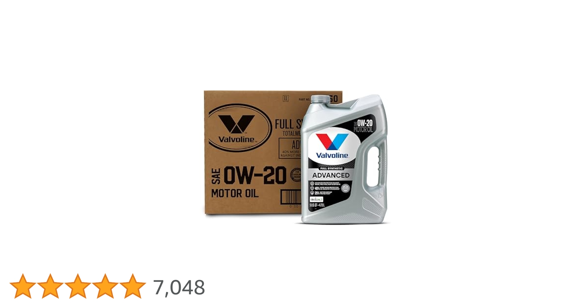 新品　Vシリーズ フルシンセティック 0W-20 Amazon | Valvoline Advanced フルシンセティック SAE 0W-20