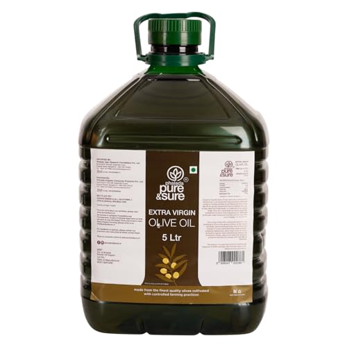 Image of Phalada Pure & Sure Organic Olive Oil | Pure Olive Oil for Cooking | Olive Oil Organic Extra Virgin Cold Pressed (5 Litre)