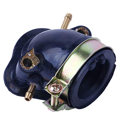 Glixal ATMT1-080-1 157QMJ 152QMI Carburetor Intake Manifold Pipe for GY6 125cc 150cc Engine Scooter Moped ATV Go Kart (Dual Vaccuum Port)
