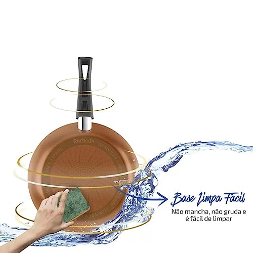Frigideira Antiaderente Rochedo Limpa Fácil Colors 24cm