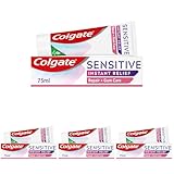 Colgate Sensitive Instant Relief Repair + Gum Care Toothpaste 75ml | Fluoride Toothpaste | Instant Sensitivity Relief* | Strengthens Gums | Repairs Sensitive Areas of Teeth** (Pack of 4)