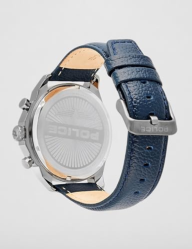 Image of Police Quartz Multifunction Blue Dial Blue Leather Strap Watch for Men - PLPEWGF0039202