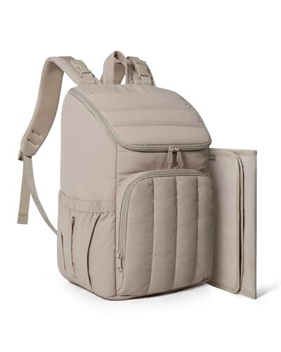 BAGSMART Diaper Bag Backpack, Large Baby Diaper Bag, Quilted Puffy Baby Bag for Mom with Quick-access Insulated Pockets, Lightweight Versatile Travel...